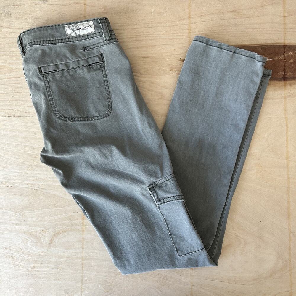 Dylan George Ring Spun Denim Gray Cargo Utility Skinny Jean *Stain Women's 29x32